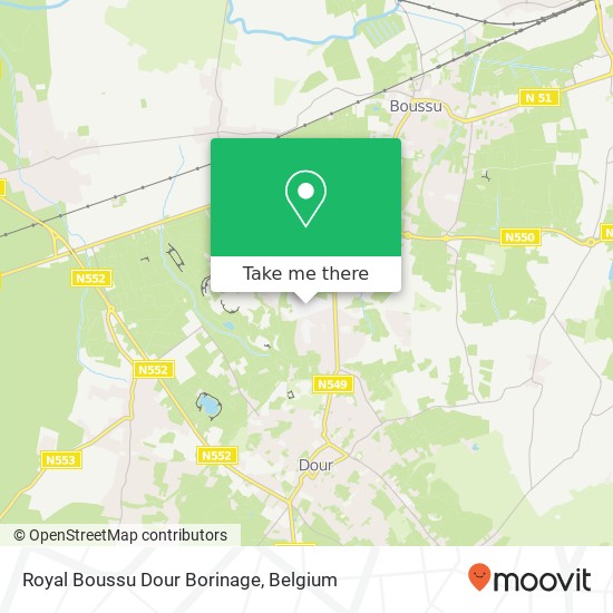 Royal Boussu Dour Borinage map