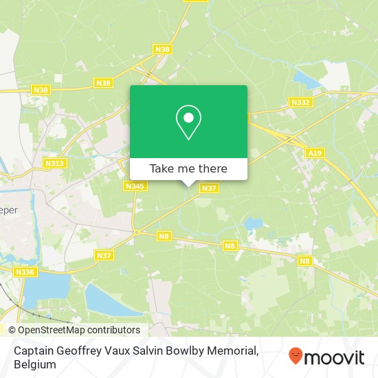 Captain Geoffrey Vaux Salvin Bowlby Memorial map