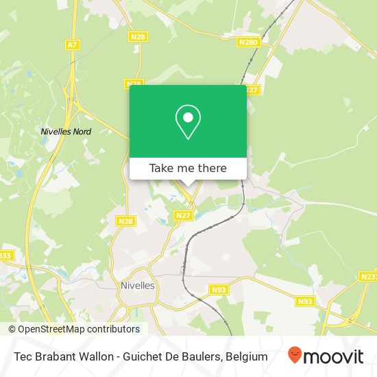 Tec Brabant Wallon - Guichet De Baulers plan
