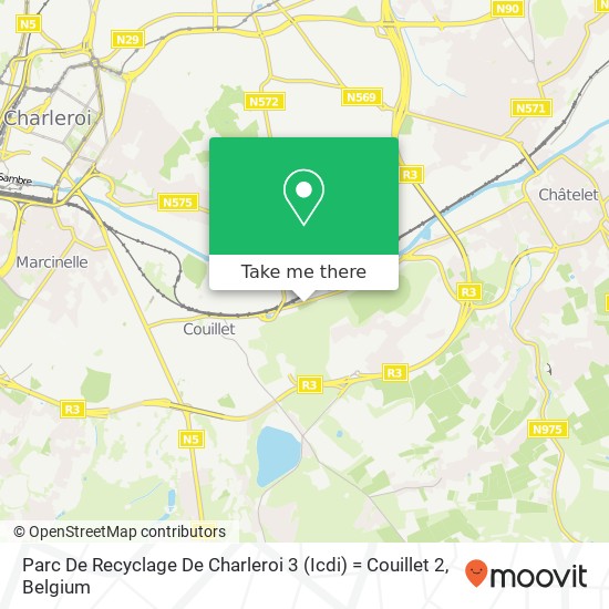 Parc De Recyclage De Charleroi 3 (Icdi) = Couillet 2 map