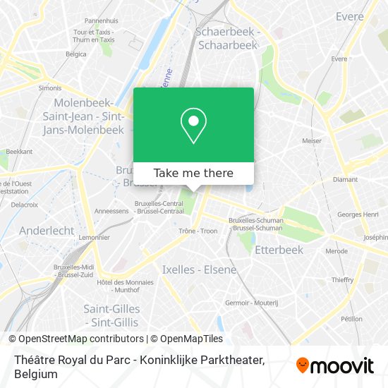 Théâtre Royal du Parc - Koninklijke Parktheater map