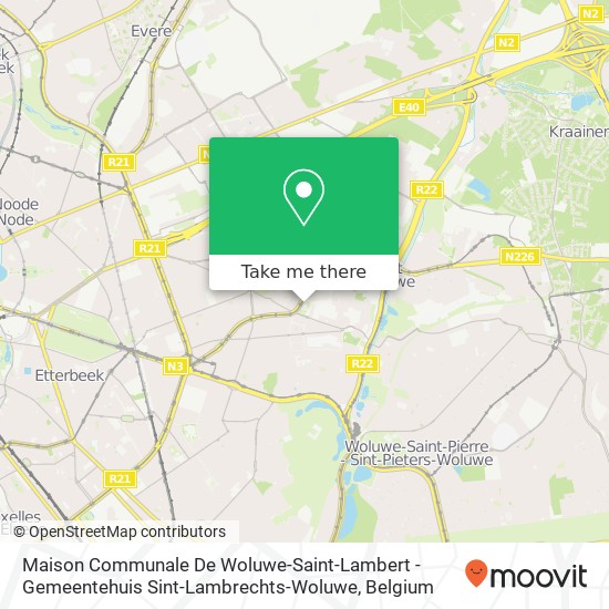 Maison Communale De Woluwe-Saint-Lambert - Gemeentehuis Sint-Lambrechts-Woluwe map
