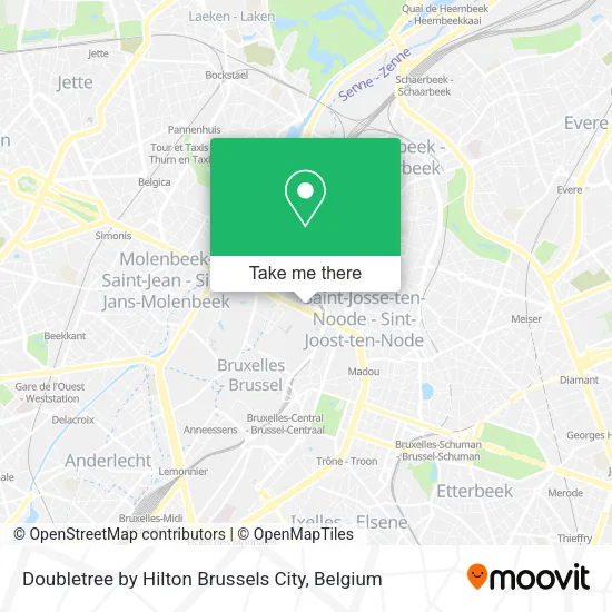 Doubletree by Hilton Brussels City map