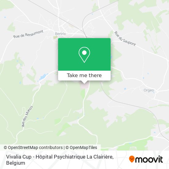 Vivalia Cup - Hôpital Psychiatrique La Clairière map