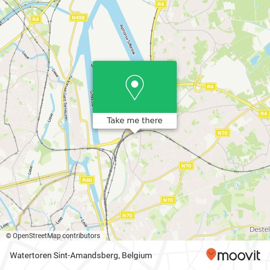 Watertoren Sint-Amandsberg map
