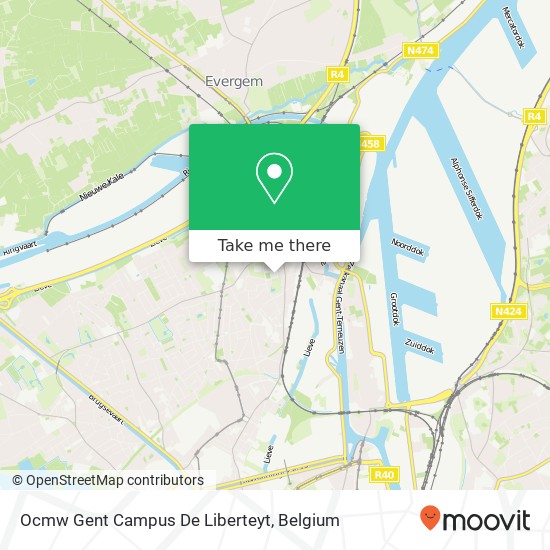 Ocmw Gent Campus De Liberteyt map