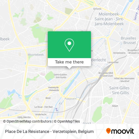 Place De La Résistance - Verzetsplein map
