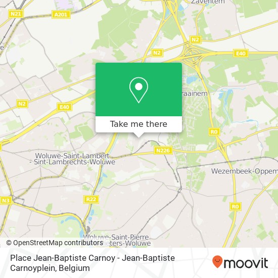 Place Jean-Baptiste Carnoy - Jean-Baptiste Carnoyplein map