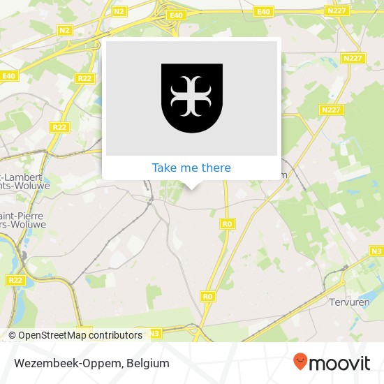 Wezembeek-Oppem map