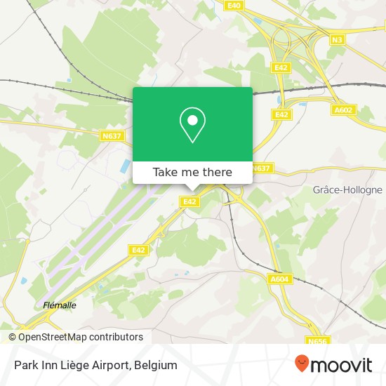 Park Inn Liège Airport map