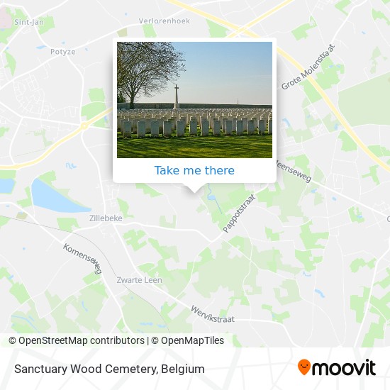 Sanctuary Wood Cemetery map