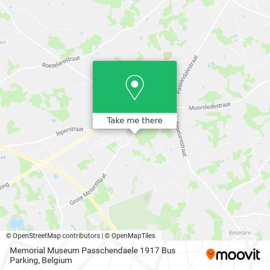 Memorial Museum Passchendaele 1917 Bus Parking map