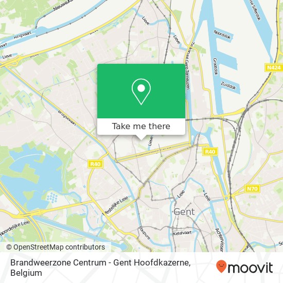 Brandweerzone Centrum - Gent Hoofdkazerne plan