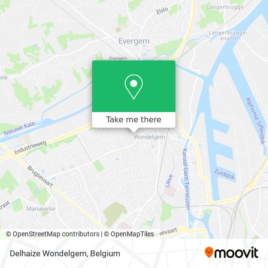 Delhaize Wondelgem map