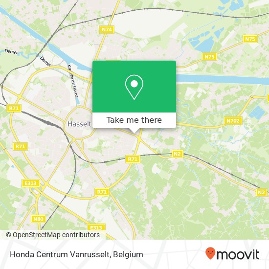 Honda Centrum Vanrusselt map