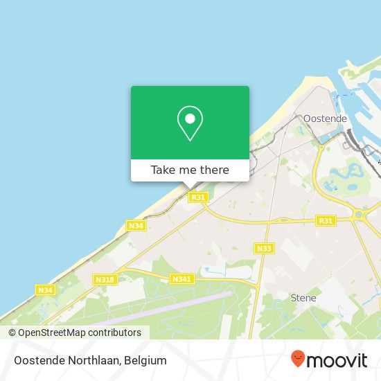 Oostende Northlaan map