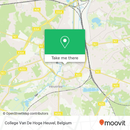 College Van De Hoge Heuvel map