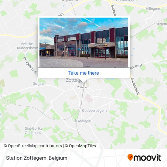 Station Zottegem map