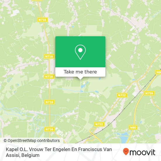 Kapel O.L. Vrouw Ter Engelen En Franciscus Van Assisi map