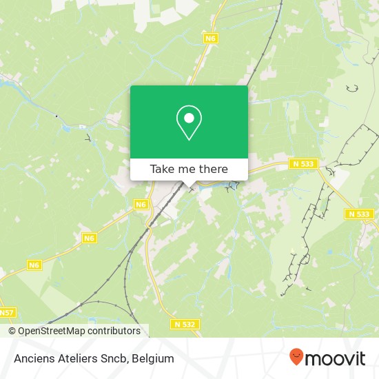 Anciens Ateliers Sncb map