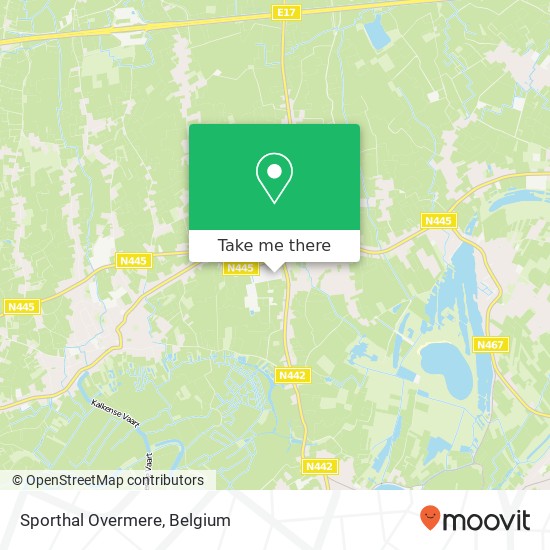 Sporthal Overmere map