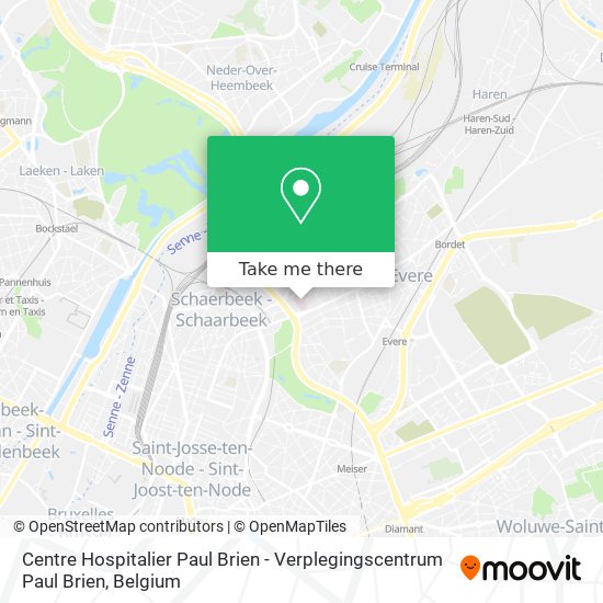 Centre Hospitalier Paul Brien - Verplegingscentrum Paul Brien map