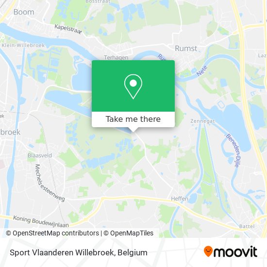 Sport Vlaanderen Willebroek map