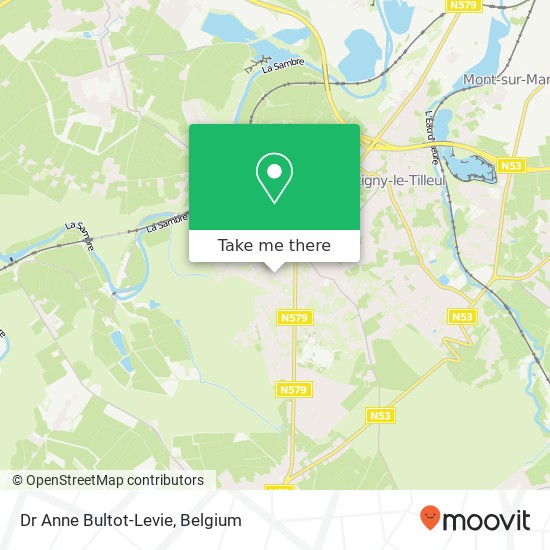 Dr Anne Bultot-Levie map