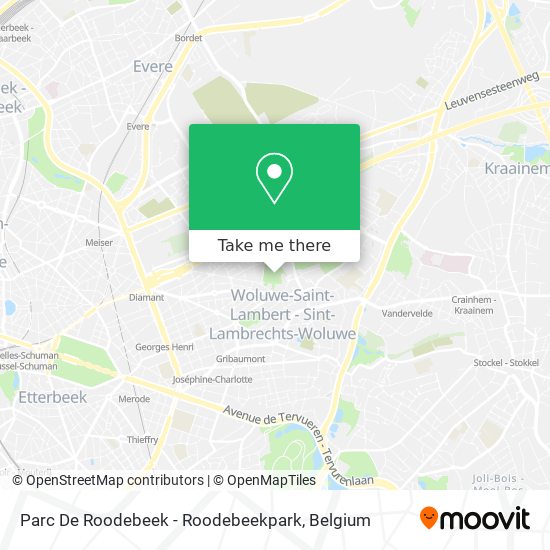 Parc De Roodebeek - Roodebeekpark map