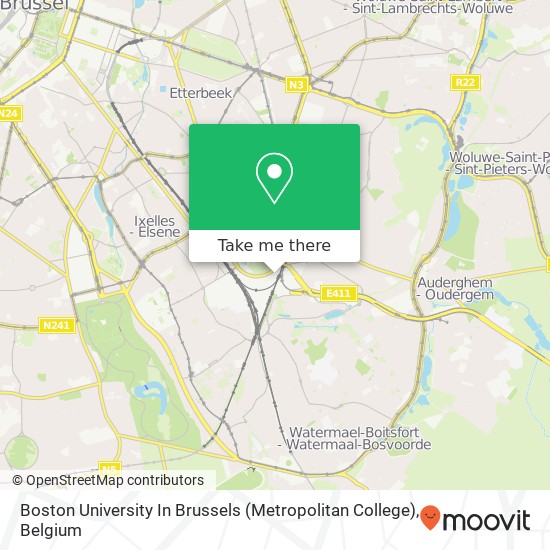 Boston University In Brussels (Metropolitan College) map