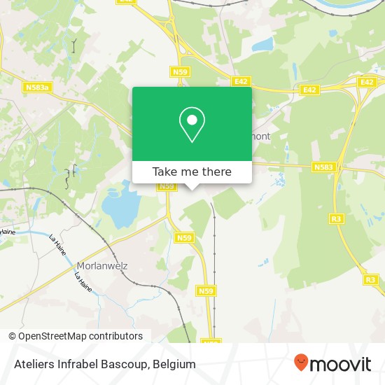 Ateliers Infrabel Bascoup map