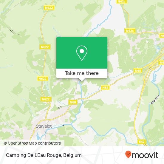 Camping De L'Eau Rouge map