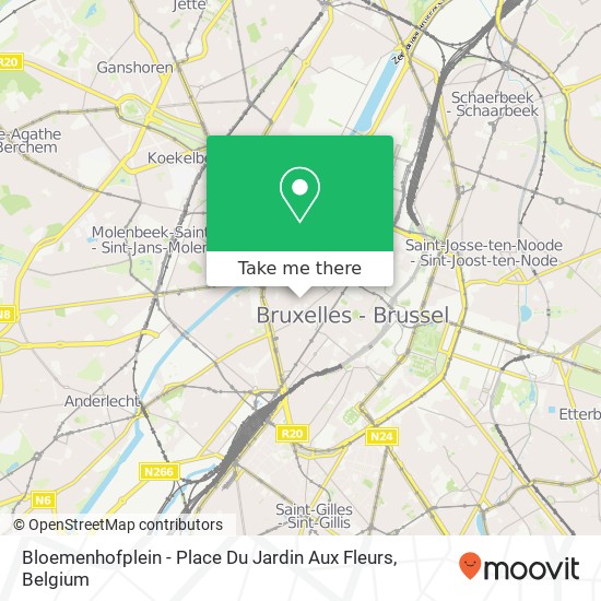 Bloemenhofplein - Place Du Jardin Aux Fleurs map