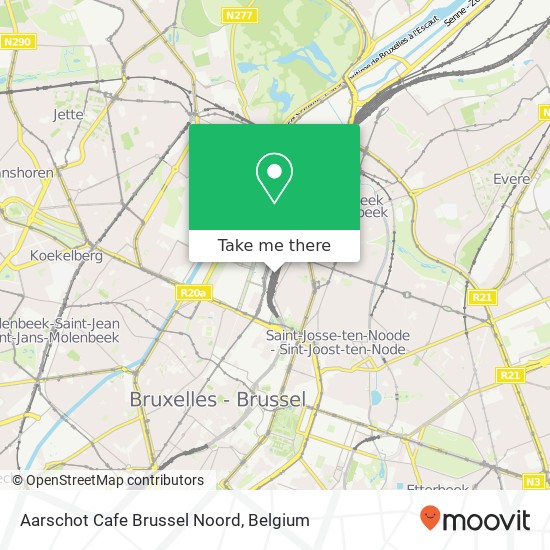 Aarschot Cafe Brussel Noord map