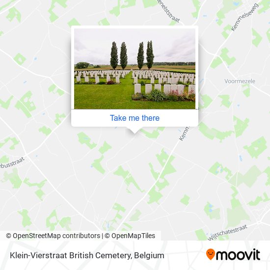 Klein-Vierstraat British Cemetery map