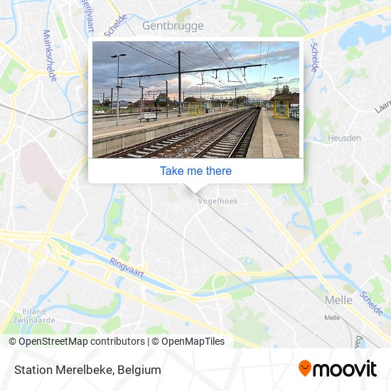 Station Merelbeke map