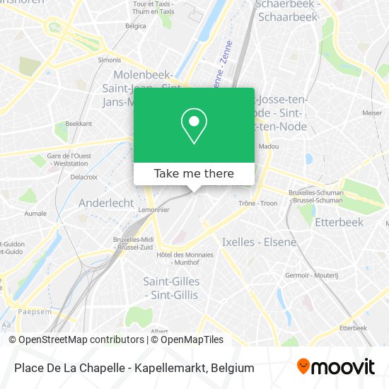 Place De La Chapelle - Kapellemarkt plan