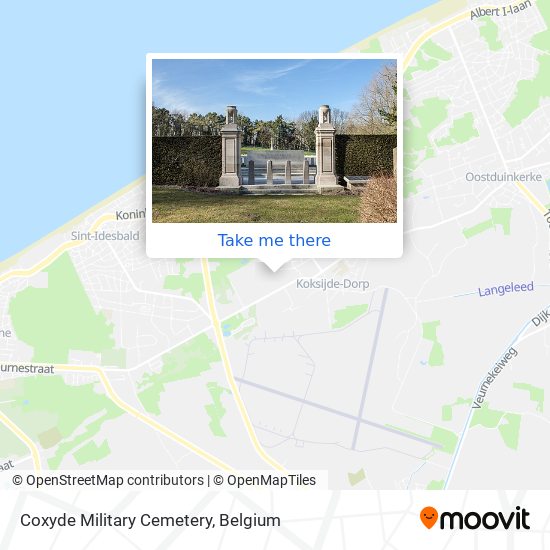 Coxyde Military Cemetery map