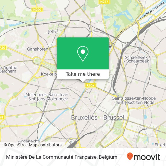 Ministère De La Communauté Française map
