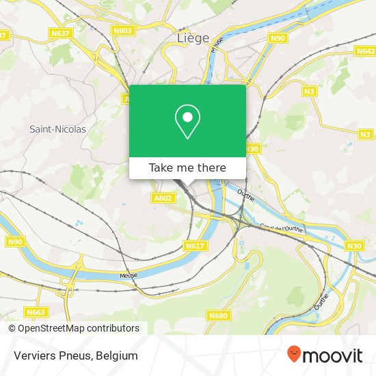 Verviers Pneus plan