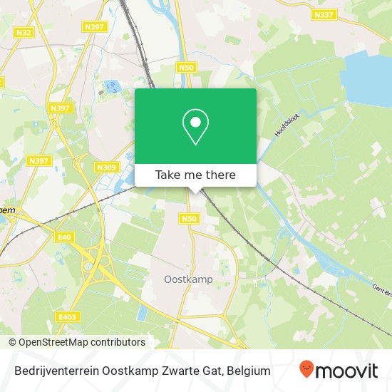 Bedrijventerrein Oostkamp Zwarte Gat map