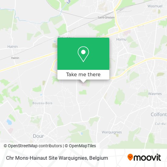 Chr Mons-Hainaut Site Warquignies map