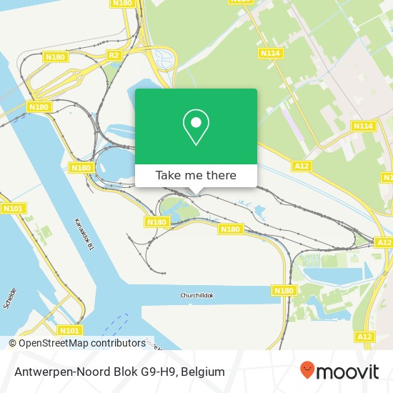 Antwerpen-Noord Blok G9-H9 map