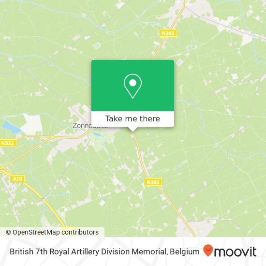 British 7th Royal Artillery Division Memorial map