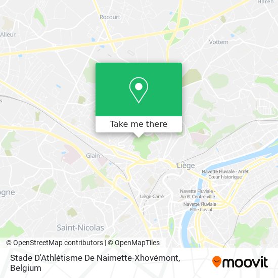 Stade D'Athlétisme De Naimette-Xhovémont plan