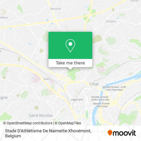 Stade D'Athlétisme De Naimette-Xhovémont map