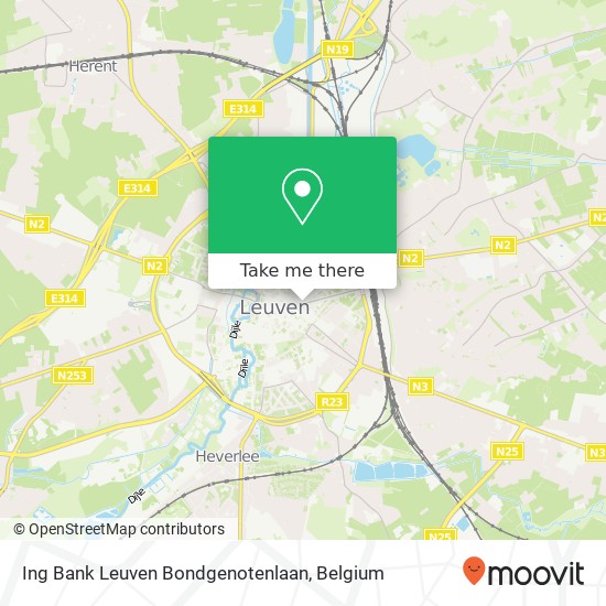 Ing Bank Leuven Bondgenotenlaan map