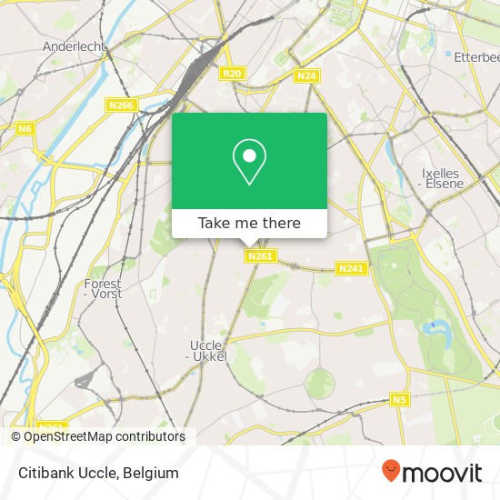 Citibank Uccle map