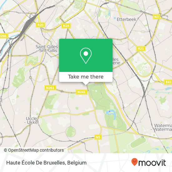 Haute École De Bruxelles map