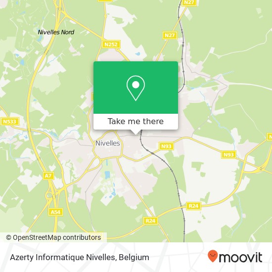 Azerty Informatique Nivelles map
